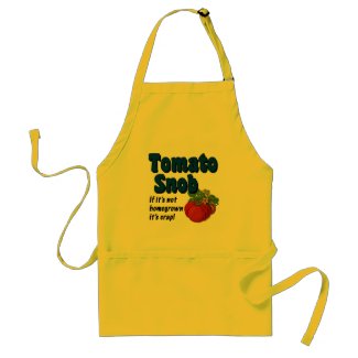 Tomato Snob Funny Cooking Saying Apron apron