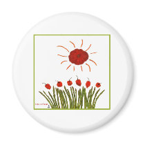 Tomato Sun magnets by animalgarden Tomato Sun magnets