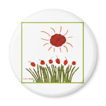 Tomato Sun magnets by animalgarden Tomato Sun magnets