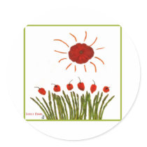 Tomato Sunshine stickers by animalgarden Tomato Sunshine stickers