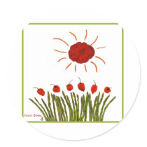 Tomato Sunshine stickers by animalgarden Tomato Sunshine stickers