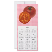 Tomato Telephone and Calender card Custom Rack Card