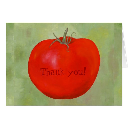 Tomato Thank You notecard Greeting Card Zazzle