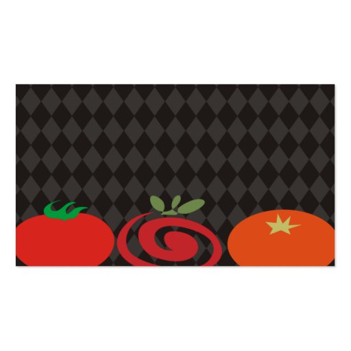 tomato trio cooking culinary catering business car business card template (front side)