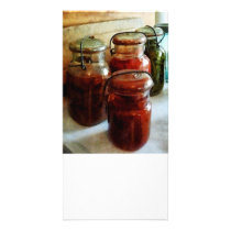 Tomatoes and String Beans in Canning Jars Picture Card