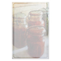 Tomatoes and String Beans in Canning Jars Custom Stationery