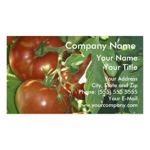Tomatoes business card (front side)