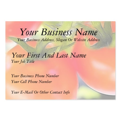 Tomatoes Close Up Business Card