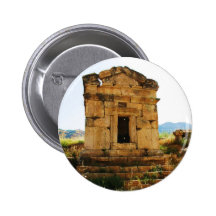 Tombs and sarcophagi in the ancient Necropolis Pinback Button