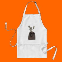 tombstone and skeleton design aprons