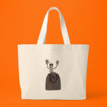 tombstone and skeleton design bags
