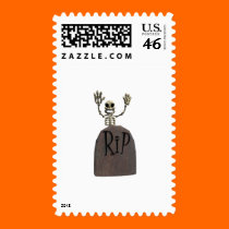 tombstone and skeleton design stamps