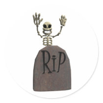 tombstone and skeleton design stickers by halloweenie tombstone and skeleton design stickers