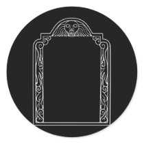 Tombstone Round Sticker