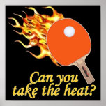 Tome a calor el ping-pong llameante poster