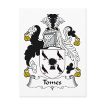 Tomes Family Crest postcards