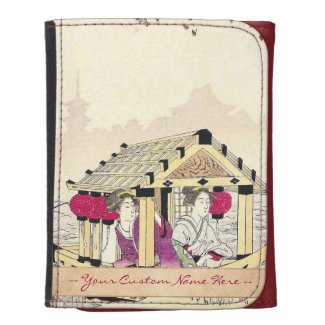 Tomioka Eisen in a pleasure boat japanese ladies Trifold Wallet