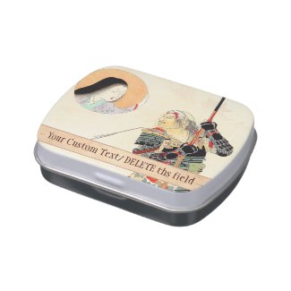 Tomioka Eisen Samurai Warrior Classic japanese art Jelly Belly Tin