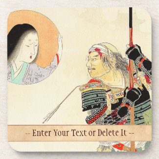 Tomioka Eisen Samurai Warrior Classic japanese art Beverage Coaster