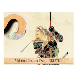Tomioka Eisen Samurai Warrior Classic japanese art Postcard