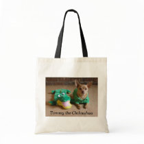 Tommy the Chihuahua Tote Bag bags