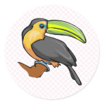 Tommy Toucan Round Stickers