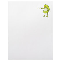 tommy tummy inside lumpy monster green letterhead design