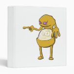 tommy tummy inside lumpy monster yellow orange 3 ring binders