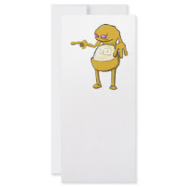 tommy tummy inside lumpy monster yellow orange rack card