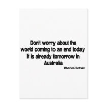 Tomorrow in Australia quote postcards