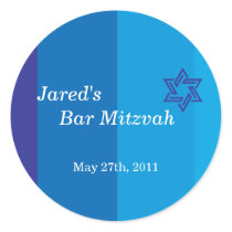 Tonal Blue Bar Mitzvah Sticker