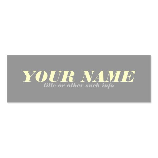 Tonal Neutral Calling Card Business Cards (front side)