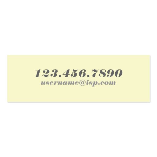 Tonal Neutral Calling Card Business Cards (back side)