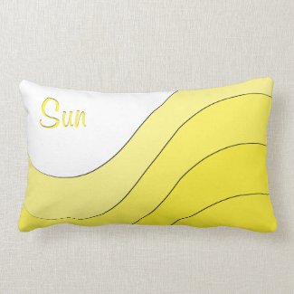 Tonal Wave Taupe Striped Custom SUN SUNSHINE Pillows