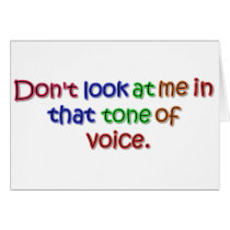 Tone of Voice Greeting Card