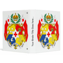 Tonga Coat of Arms detail 3 Ring Binder