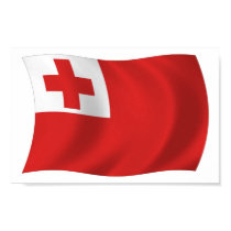 Tonga Flag Poster Print