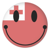 Tonga Smiley Round Sticker