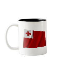 Tonga Waving Flag mugs
