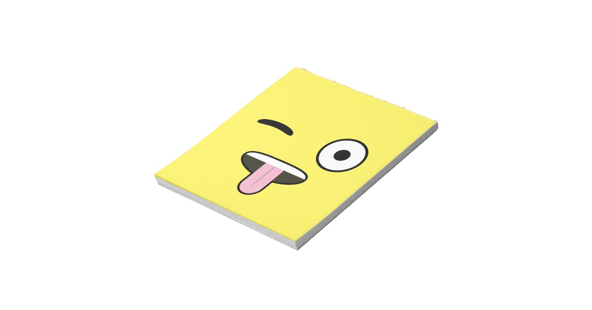 Tongue out Emoji Notepad Zazzle