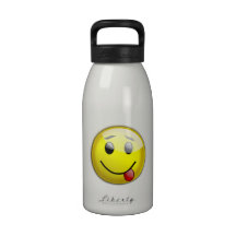 Tongue Smiley Face Reusable Water Bottle