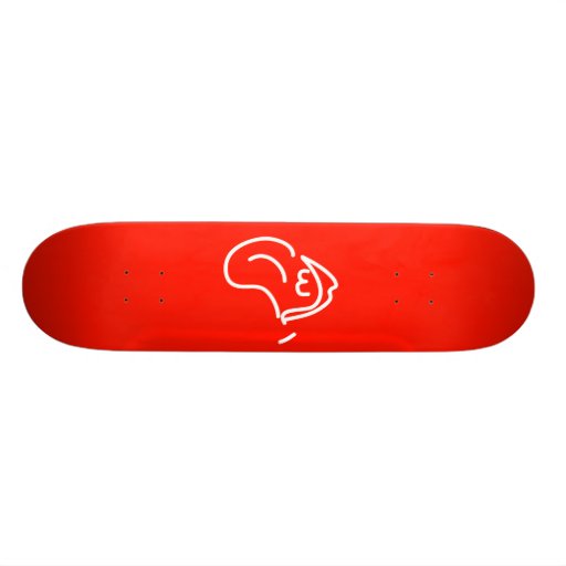 Tongue sticking out on red background custom skateboard