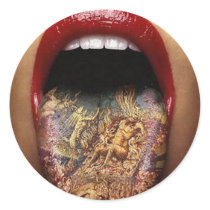tongue tattoo design stickers