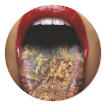 tongue tattoo design stickers