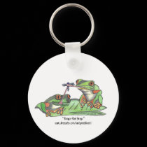 Tongue Tied Frogs Keychain
