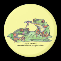 Tongue Tied Frogs Magnet
