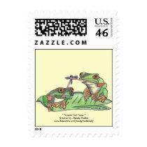 " Tongue Tied Frogs " Postage postage