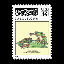 " Tongue Tied Frogs " Postage postage