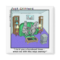 Tongue-Tied magnets by JustCritters Tongue-Tied magnets