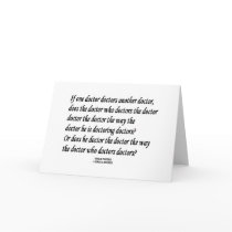Tongue Twister Doctor Doctors Another Doctor Greeting Cards